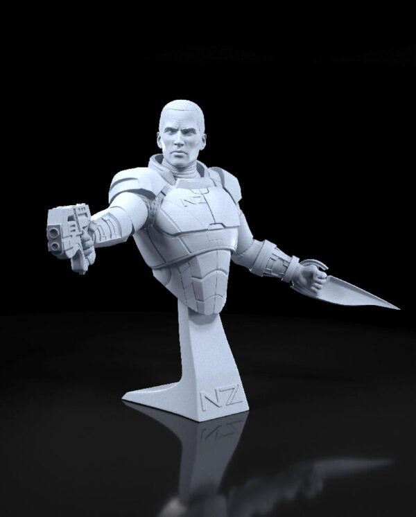 Commander Shepard 3D Model Bust H3llCreator - Image 2