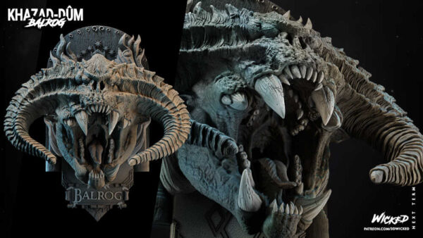 Balrog 3D Model Bust Wicked