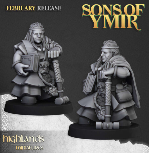 Dwarf Runepriests 3D Miniature Highland Miniatures - Image 4