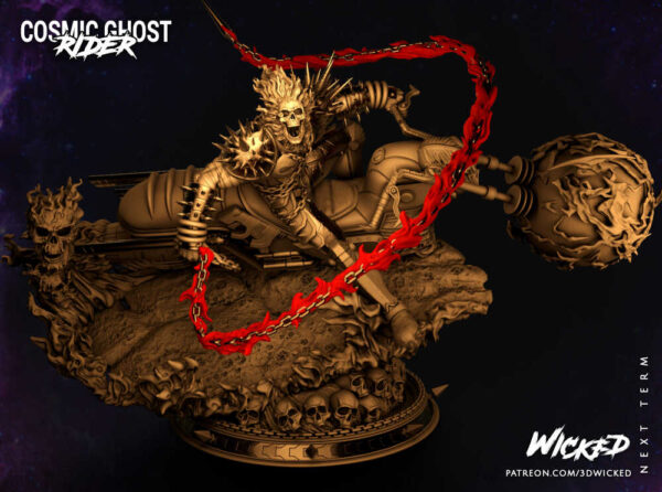Ghost Rider 3D Model Figure Wicked