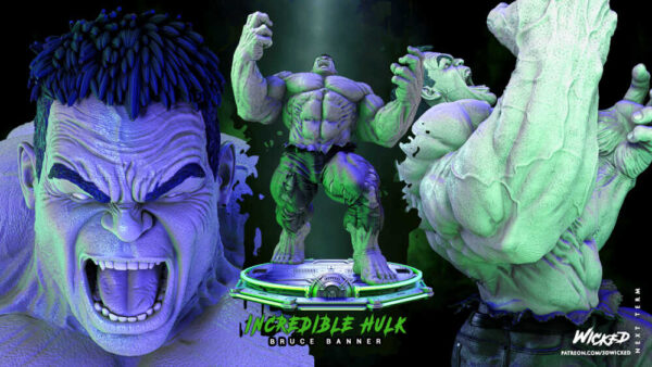Hulk (The Incredible Hulk) 3D Model Figure Wicked