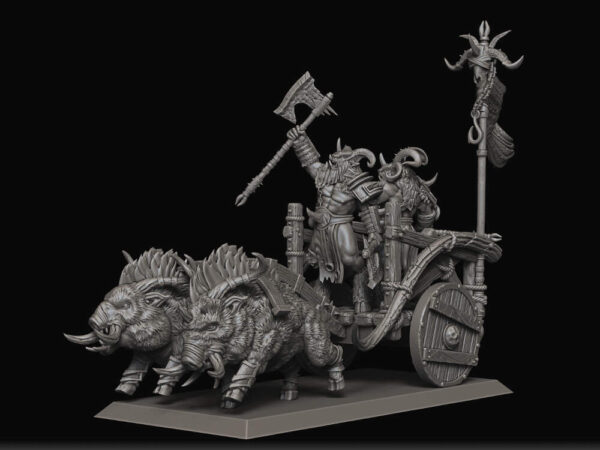 Boars Chariot 3D Miniature Raven Twins Miniatures