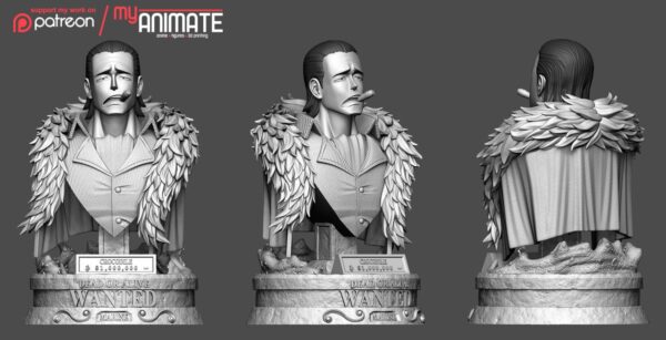 Crocodile 3D Model Bust myAnimate
