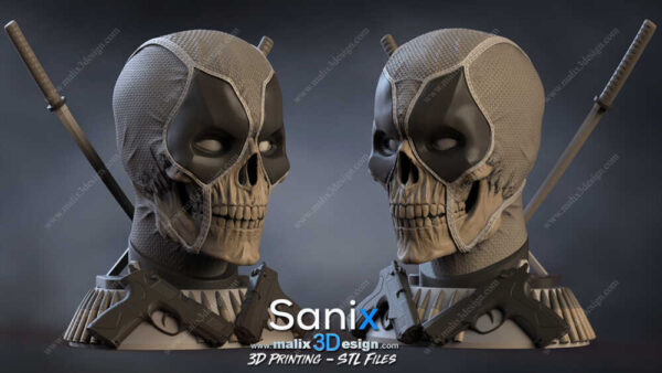 Deadpool 3D Model Bust Sanix 3D - Image 3