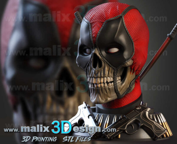 Deadpool 3D Model Bust Sanix 3D
