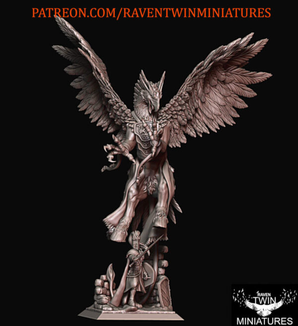 Duke With Griffon And Hypogriph 3D Miniature Raven Twins Miniatures - Image 2