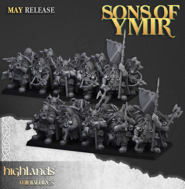 Dwarf Rangers 3D Miniature Highland Miniatures