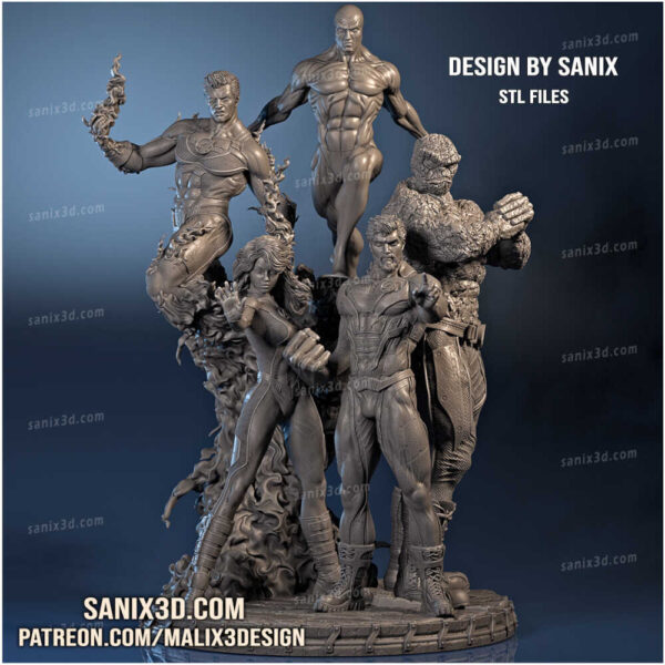 Fantastic Four Diorama 3D Model Sanix 3D - Image 2