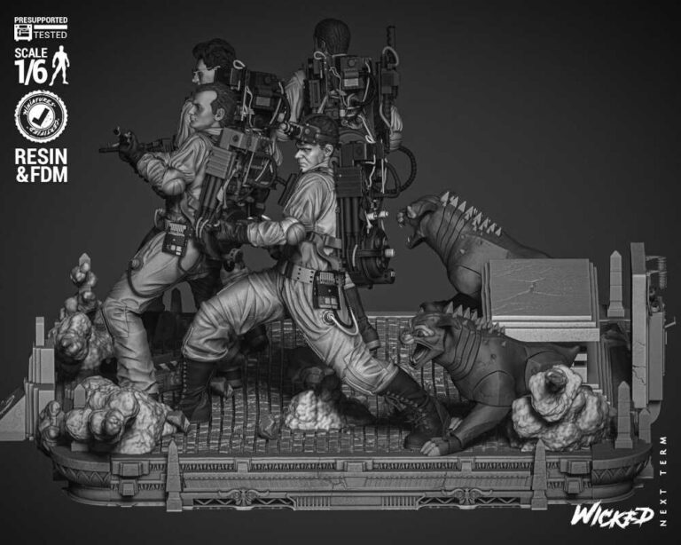 Ghostbusters Diorama 3D Model Figure Wicked - Specter3D