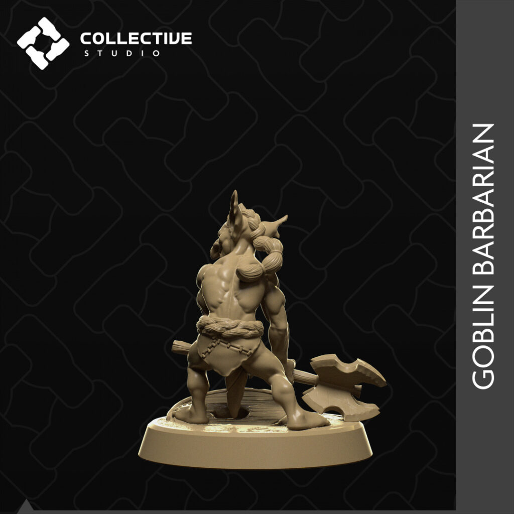 Goblin Barbarian 3D Miniature Collective Studio - Specter3D
