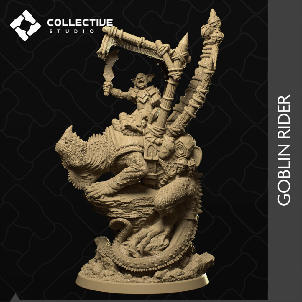 Goblin Rider 3D Miniature Collective Studio - Specter3D