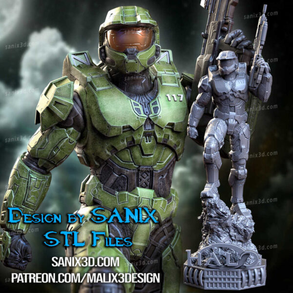 Master Chief 3D Model Figure Sanix 3D