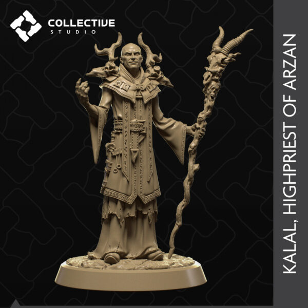 Kalal, Highpriest Of Arzan 3D Miniature Collective Studio