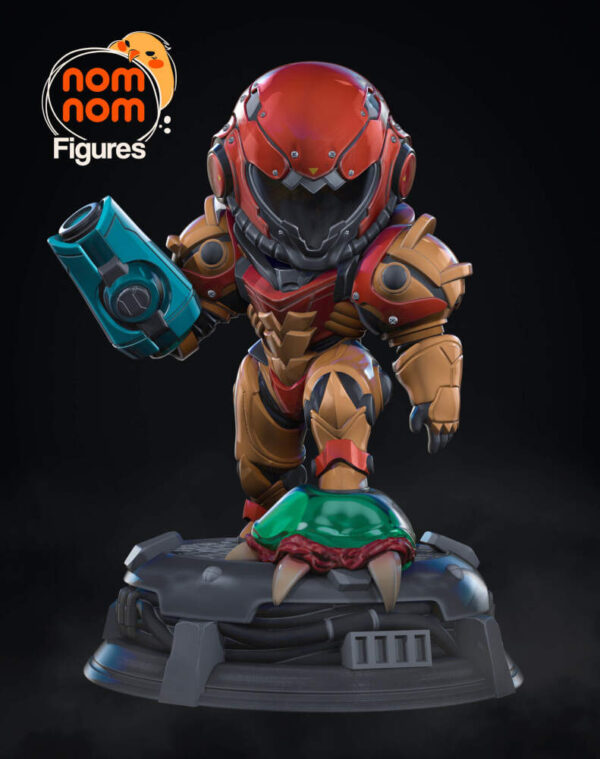 Samus from Metroid Chibi 3D Model Figure NomNom