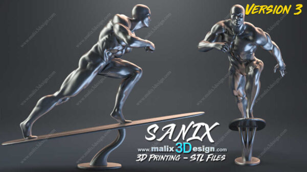 Silver Surfer 3D Model Figure Sanix 3D - Image 3