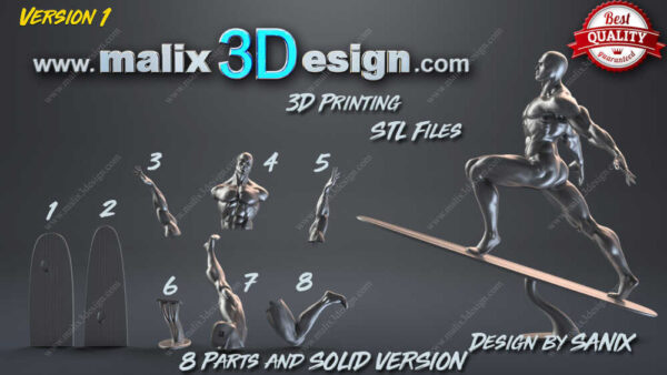 Silver Surfer 3D Model Figure Sanix 3D - Image 8