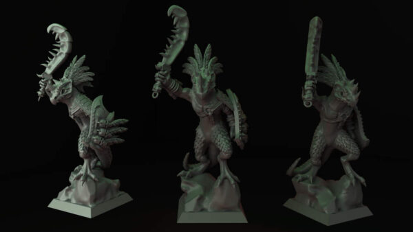 Skink Hero 3D Miniature Raven Twins Miniatures - Image 2