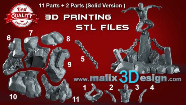 Spiderman (Infinite War) 3D Model Figure Sanix 3D - Image 8