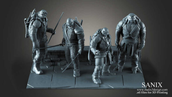 Teenage Mutant Ninja Turtles Diorama 3D Model Sanix 3D - Image 3