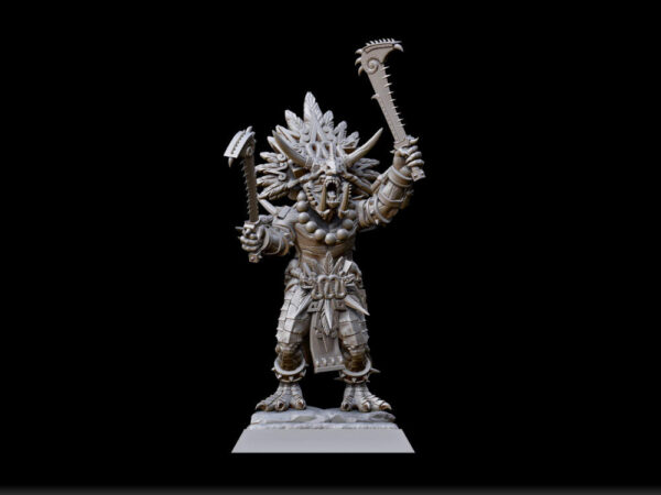 Temple Guard Warlord 3D Miniature Raven Twins Miniatures