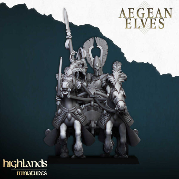 Aegean Elf Chariot 3D Miniature Highland Miniatures - Image 7