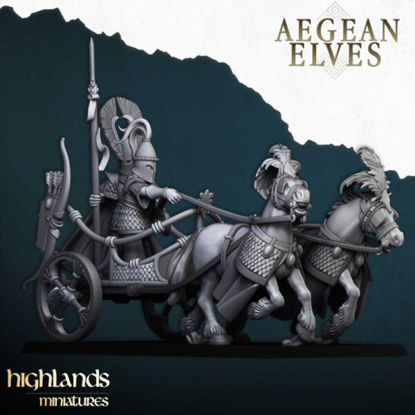 Aegean Elf Chariot 3D Miniature Highland Miniatures - Image 8
