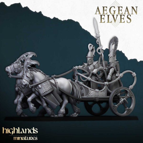 Aegean Elf Chariot 3D Miniature Highland Miniatures - Image 2