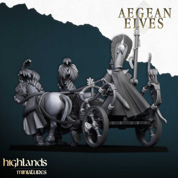 Aegean Elf Chariot 3D Miniature Highland Miniatures - Image 3