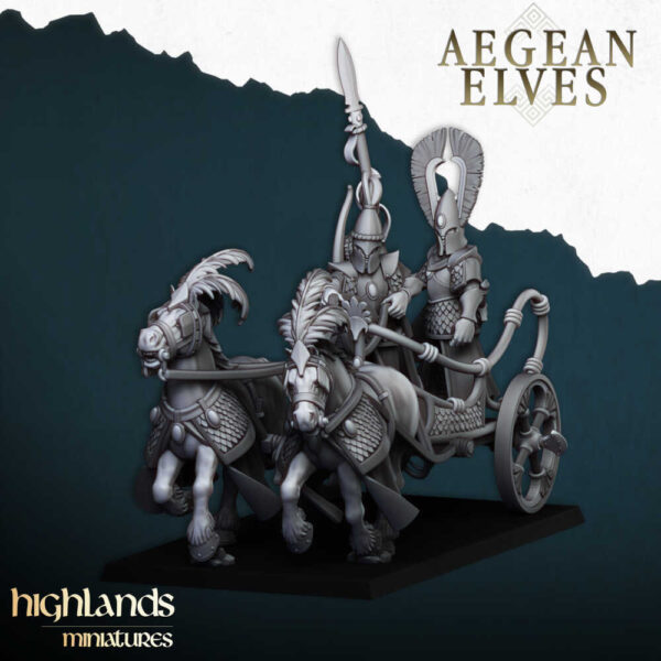 Aegean Elf Chariot 3D Miniature Highland Miniatures - Image 5