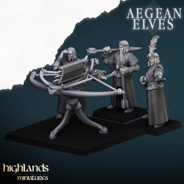 Aegean Elves Ballista 3D Miniature Highland Miniatures - Image 2