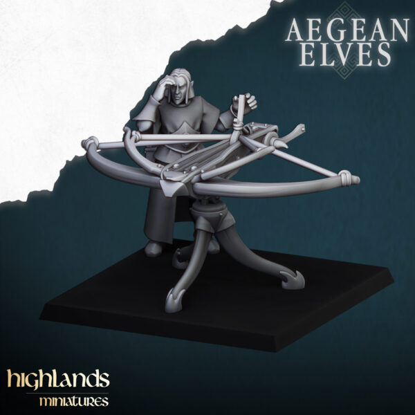 Aegean Elves Ballista 3D Miniature Highland Miniatures - Image 7