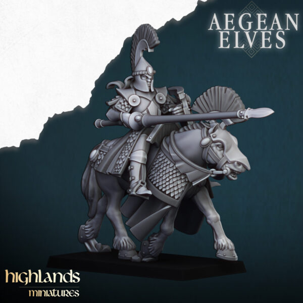 Aegean Elves Mounted Lances 3D Miniature Highland Miniatures - Image 5