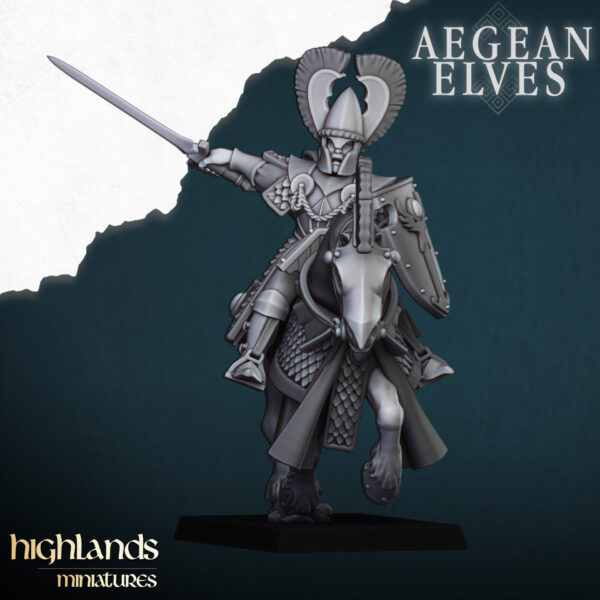 Aegean Elves Mounted Lances 3D Miniature Highland Miniatures - Image 6