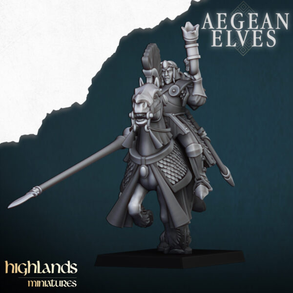 Aegean Elves Mounted Lances 3D Miniature Highland Miniatures - Image 7