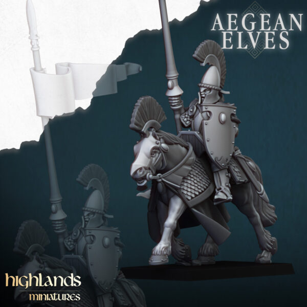 Aegean Elves Mounted Lances 3D Miniature Highland Miniatures - Image 8