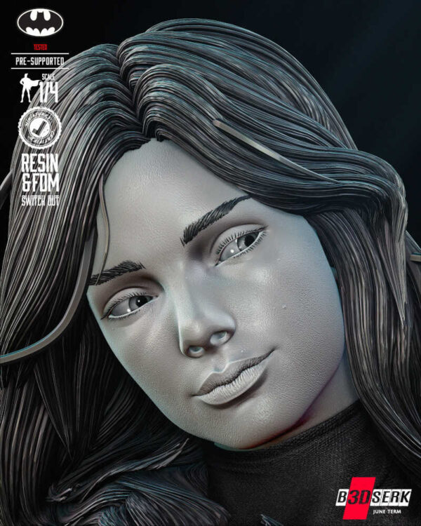 Batgirl Portrait 3D Model Bust B3dserk - Image 5