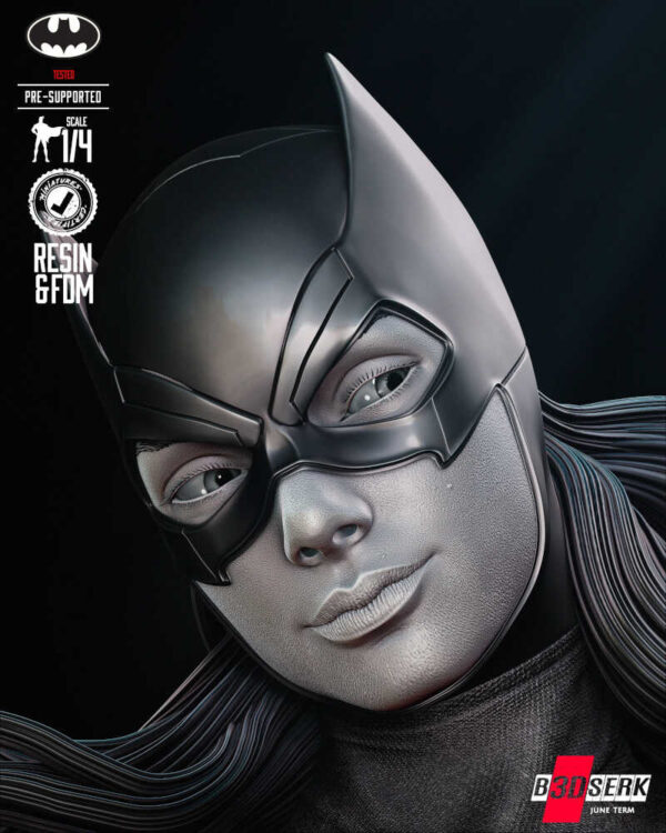 Batgirl Portrait 3D Model Bust B3dserk - Image 2