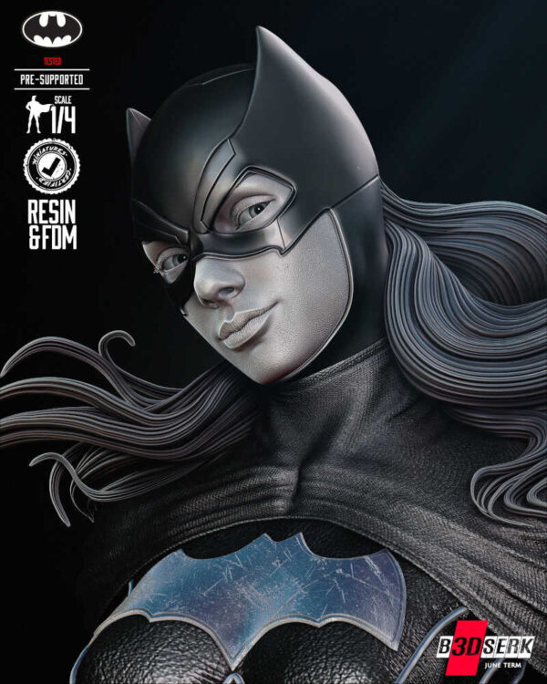 Batgirl Portrait 3D Model Bust B3dserk - Image 4
