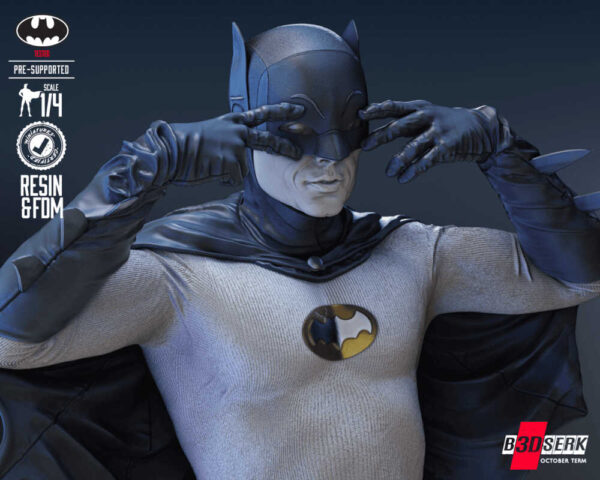 Batman Adam West 3D Model Bust B3dserk - Image 3