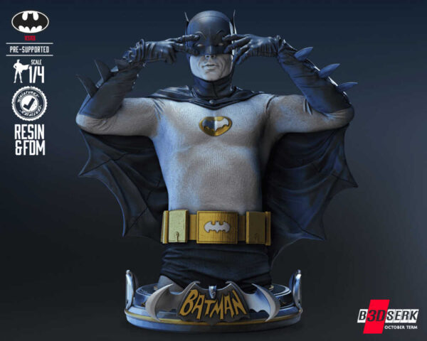 Batman Adam West 3D Model Bust B3dserk