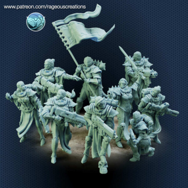 Battle Nun Squad 3D Miniature Rageous Creations