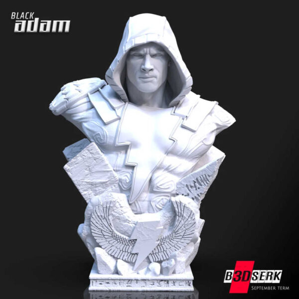 Black Adam 3D Model Bust B3dserk