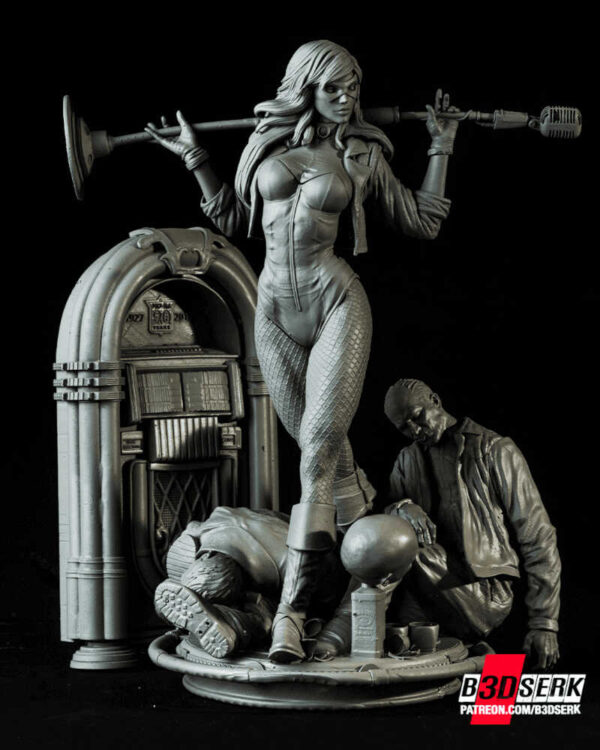 Black Canary 3D Model Figure B3dserk