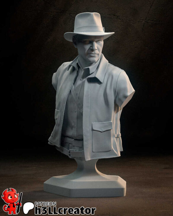 Indiana Jones 3D Model Bust H3llCreator