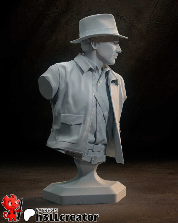 Indiana Jones 3D Model Bust H3llCreator - Image 3