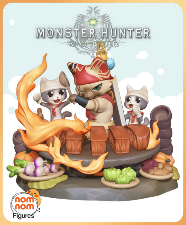 Meowscular Chef Chibi 3D Model Figure NomNom