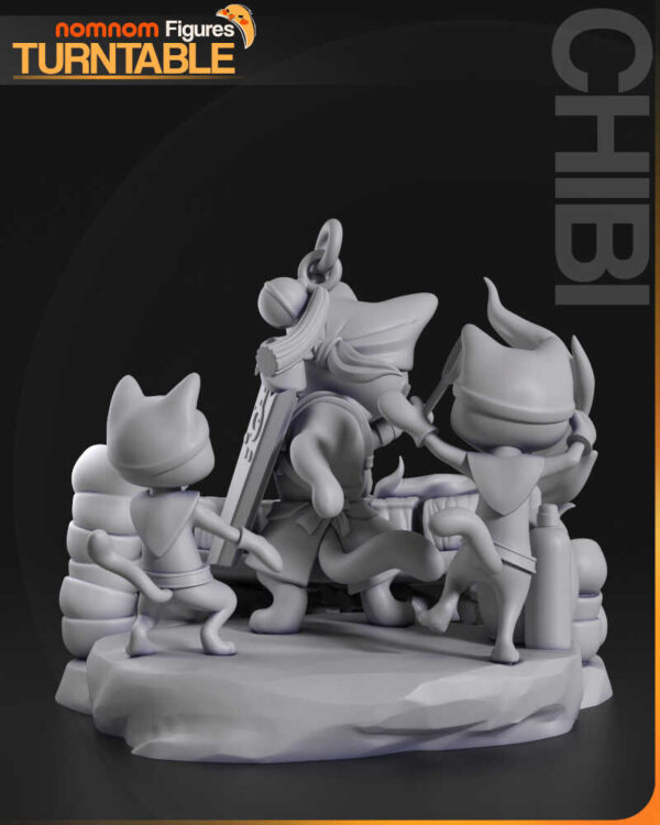 Meowscular Chef Chibi 3D Model Figure NomNom - Image 5