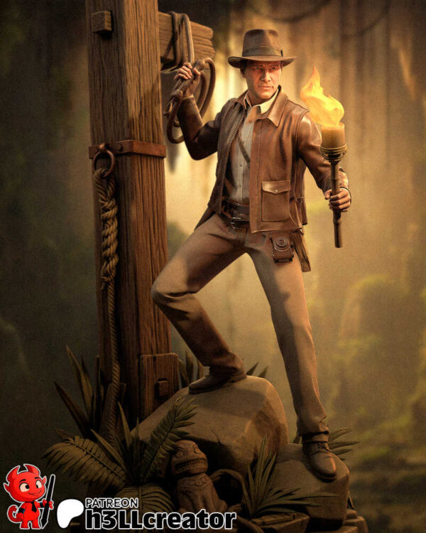 Indiana Jones 3D Model Figure H3llCreator