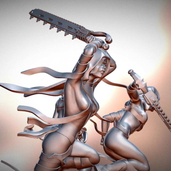 Punished Chainsword Nuns 3D Miniature Rageous Creations - Image 3