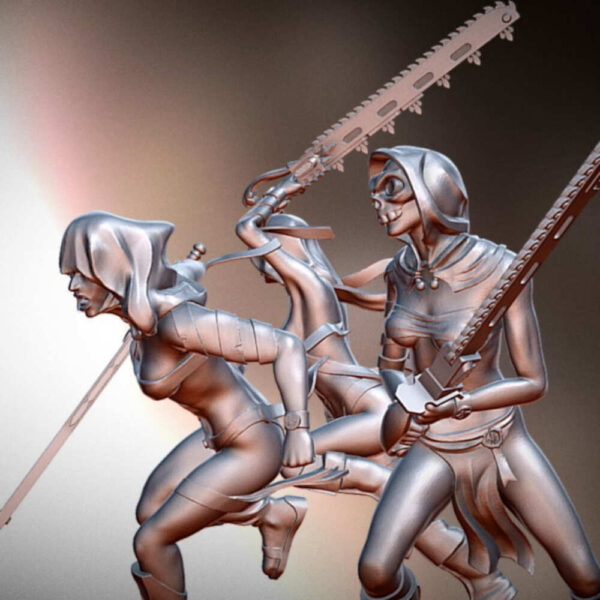 Punished Chainsword Nuns 3D Miniature Rageous Creations - Image 4